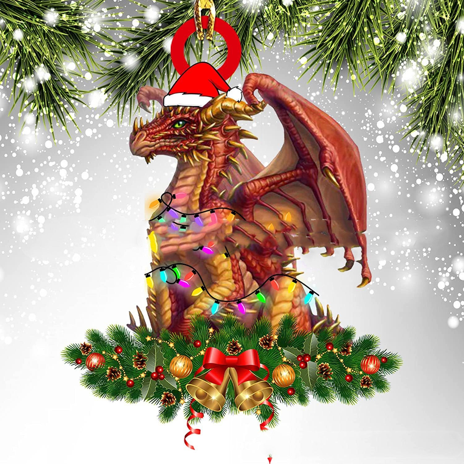 Unique Dragon Themed Hanging Christmas Decorations in Various Designs-Theone Apparel