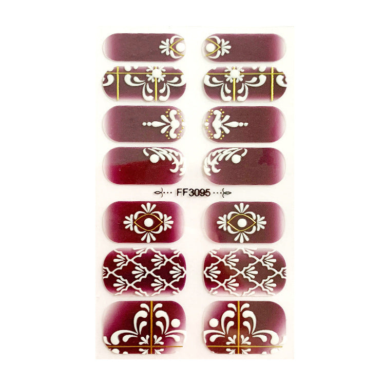 Women's Gemstone Inspired Almond Shaped Nails Stickers in Multiple Colors-G-Theone Apparel