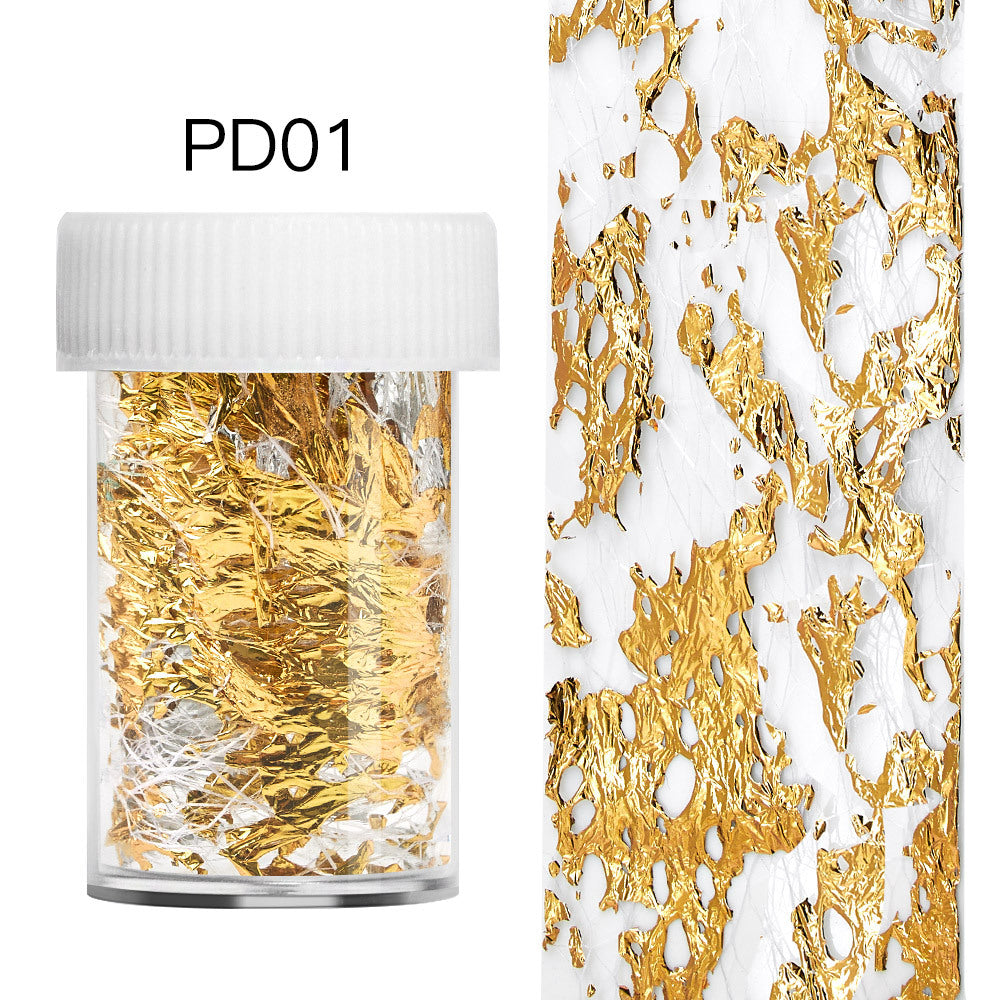 Women's Modern Gold and Silver Foil Paper for Nails-Gold-Theone Apparel