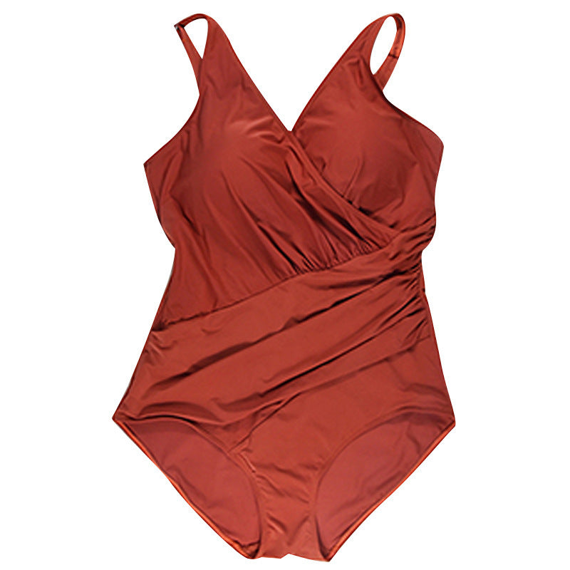 Women's One Piece Wrap Style Plus Size Swimsuit-Theone Apparel