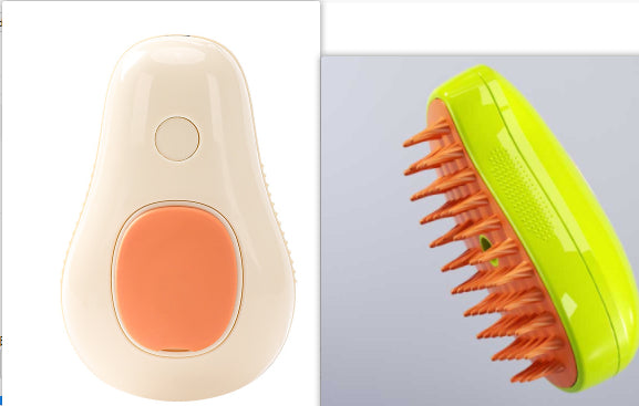 Electric Steam Cat Brush With Self Cleaning Massage Design