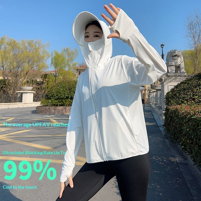 Jasmine Searches For Women's New Style Ice Silk Wide-brim Sun Protection Clothing