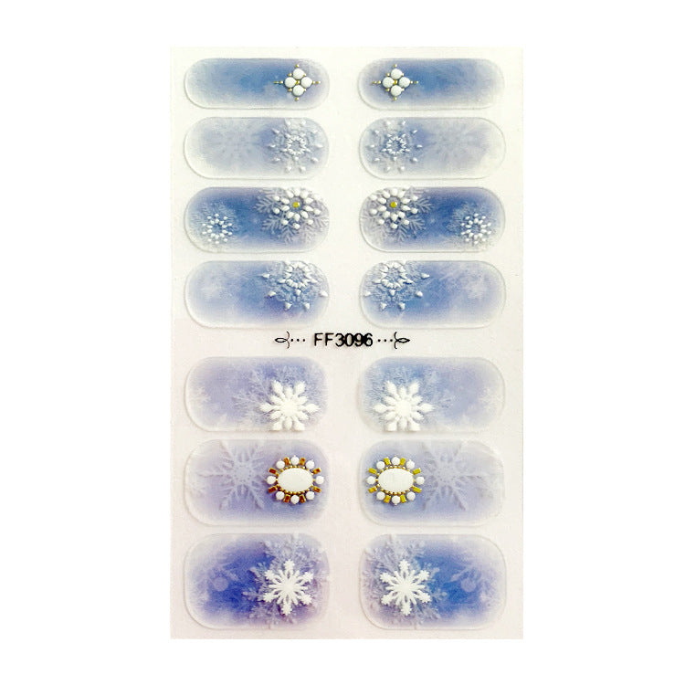 Women's Gemstone Inspired Almond Shaped Nails Stickers in Multiple Colors