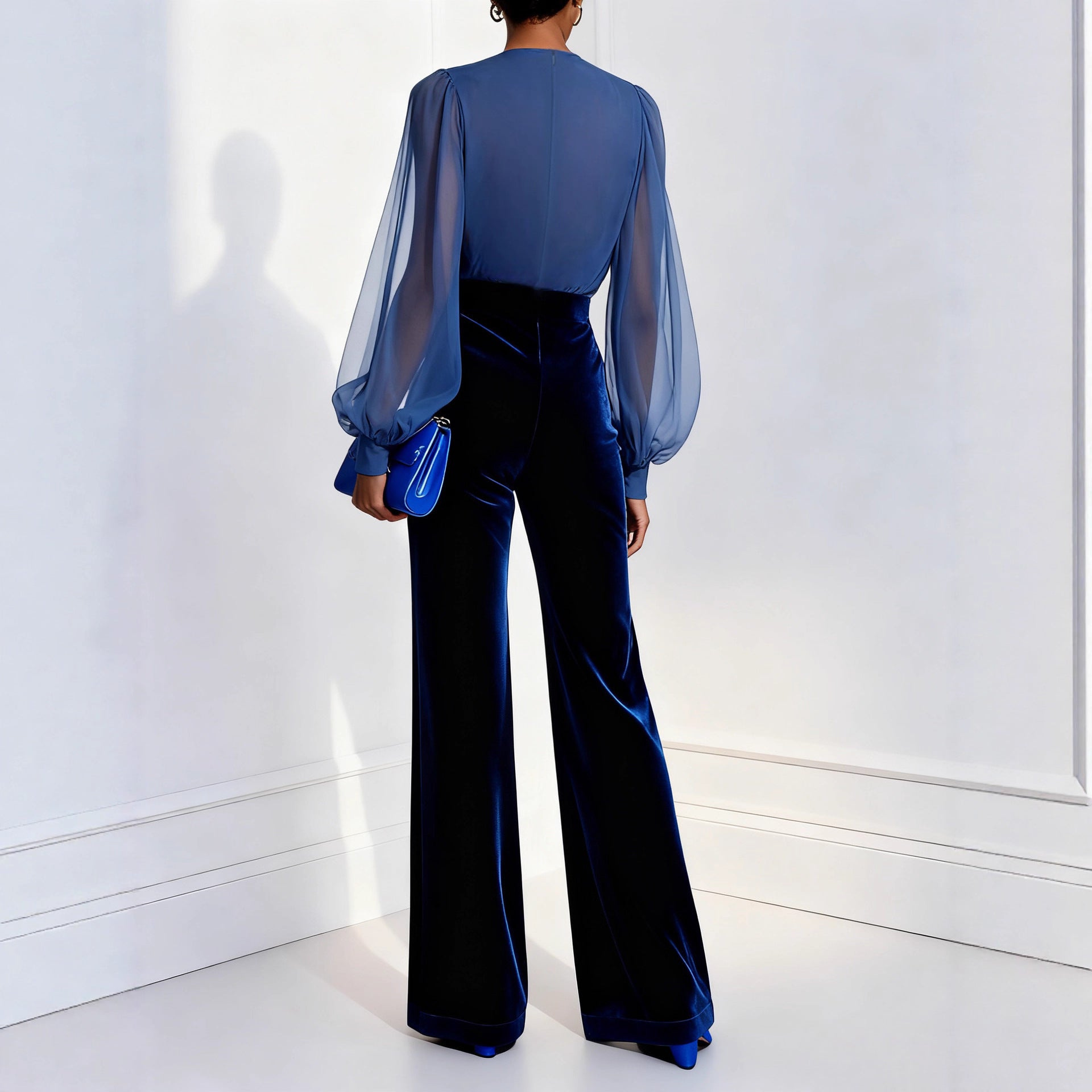 Velvet Jumpsuit With An Elegant Sophisticated Vibe