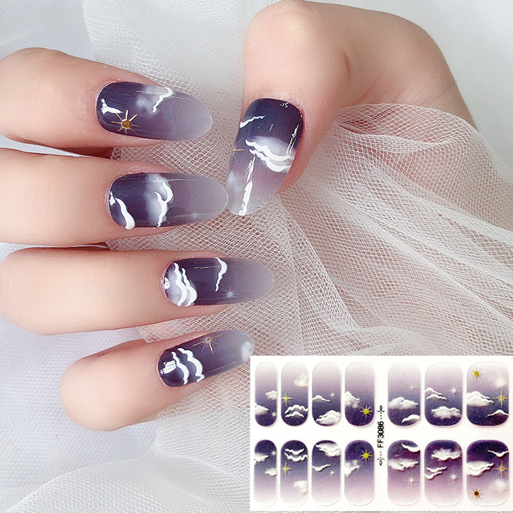 Women's Gemstone Inspired Almond Shaped Nails Stickers in Multiple Colors