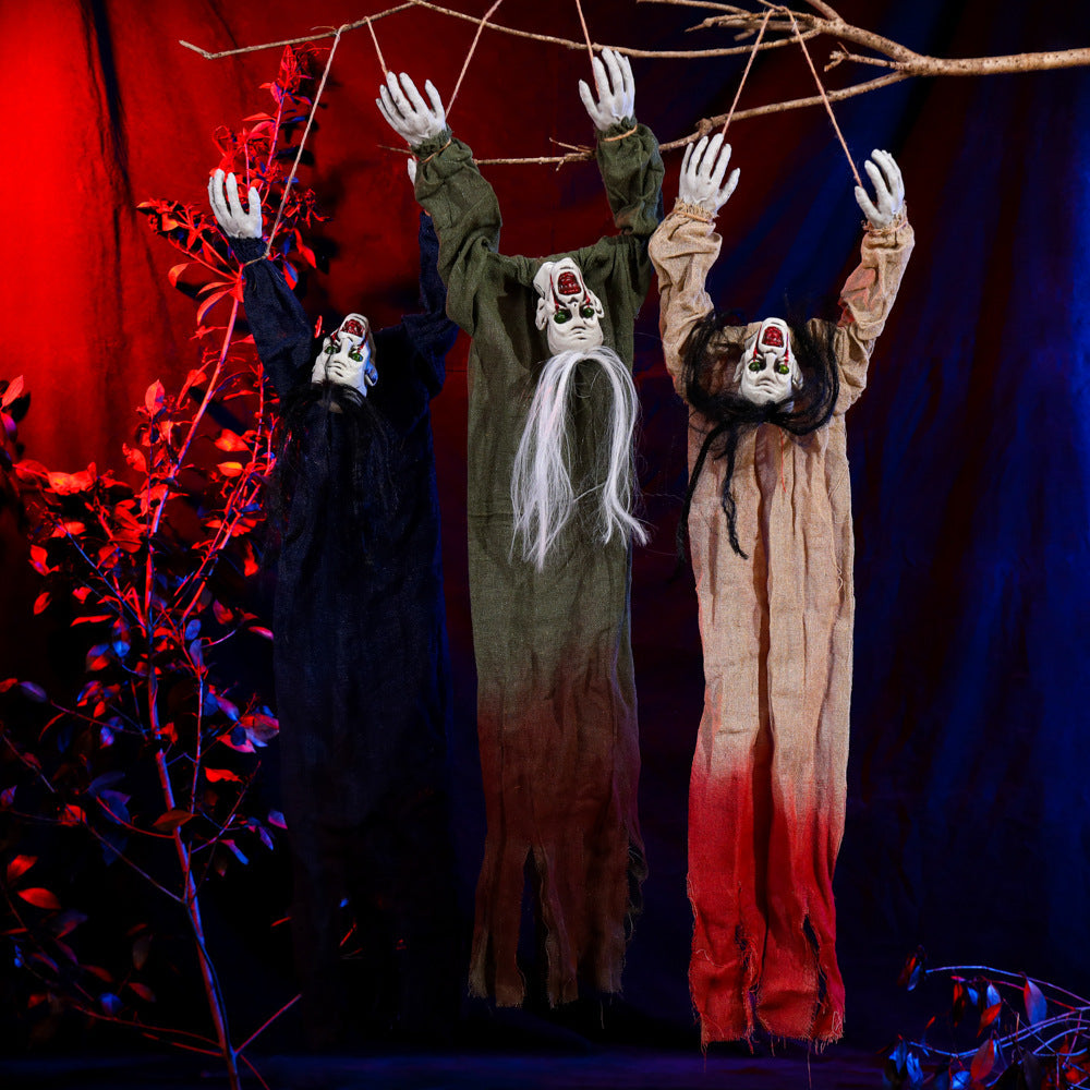 Hanging Ghouls with Wrist Ties Halloween Yard Decorations