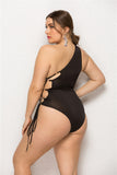 Women’s One Piece Asymmetrical Swimsuit with Tassels