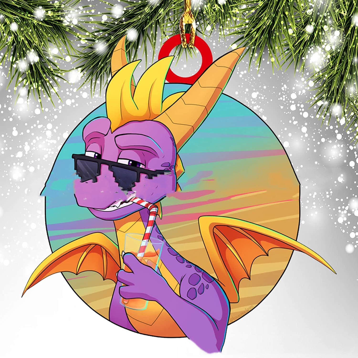 Unique Dragon Themed Hanging Christmas Decorations in Various Designs