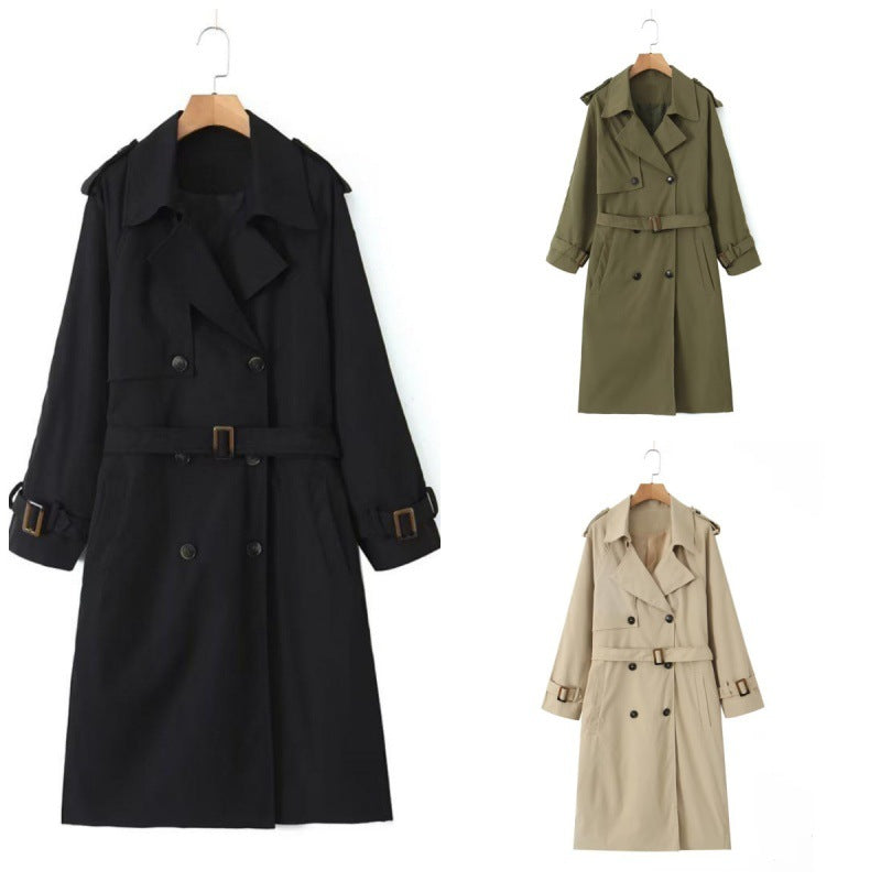Women's Fashion Casual Long Trench Coat