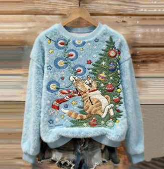 3D Digital Print Atmosphere-Boosting Flannel Hoodie