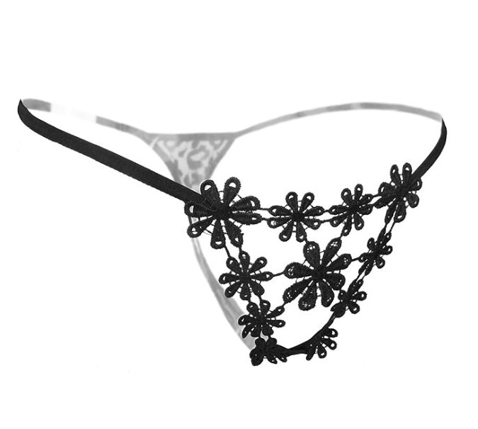 Bloemen front g string panty