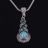 Twisted Turquoise and Metallic Necklace
