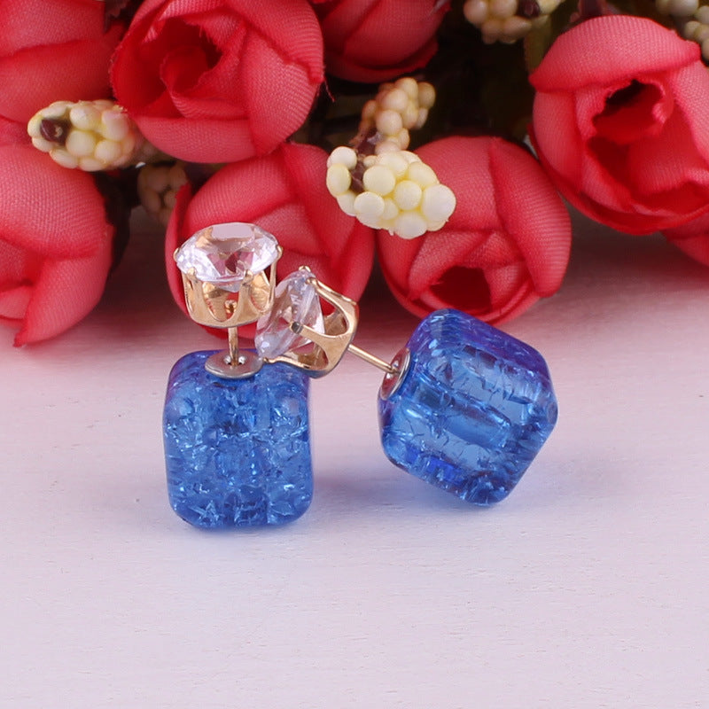 Cube Shaped Double Sided Earrings