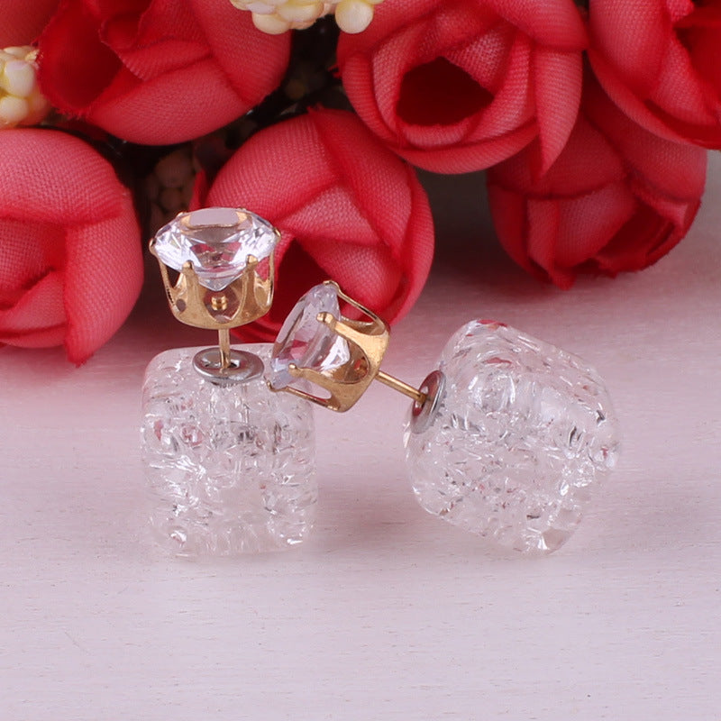 Cube Shaped Double Sided Earrings