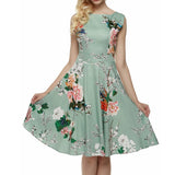 Mint Green Floral Print Dress