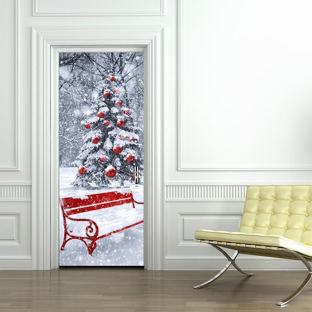 3D Christmas Tree Door Sticker - THEONE APPAREL