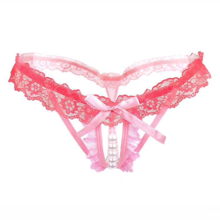 Bande de dentelle de brin de perle g string