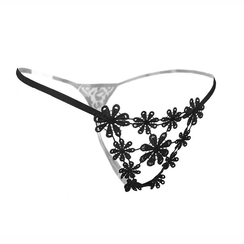 Delicate Floral Embroidery G String - Theone Apparel