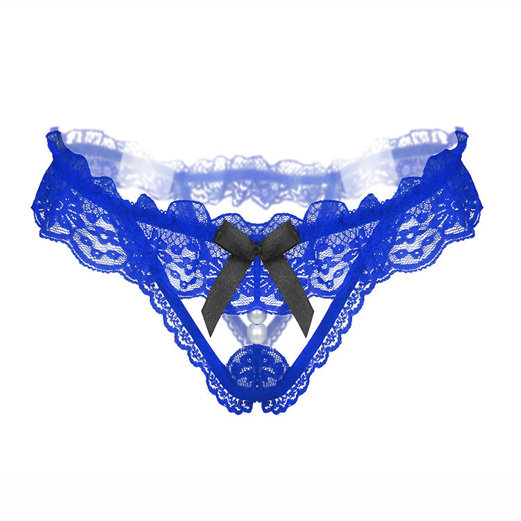 Peekaboo Pearl Cutout Lace Thong