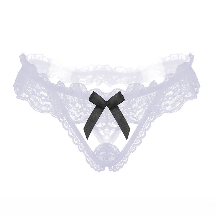 Penekaboo Pearl Cutout Lace Thong