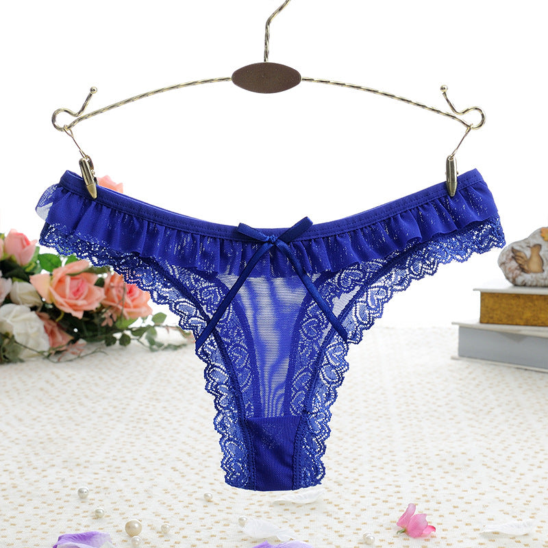 Sweetheart Lace Bowtie Thong Panty