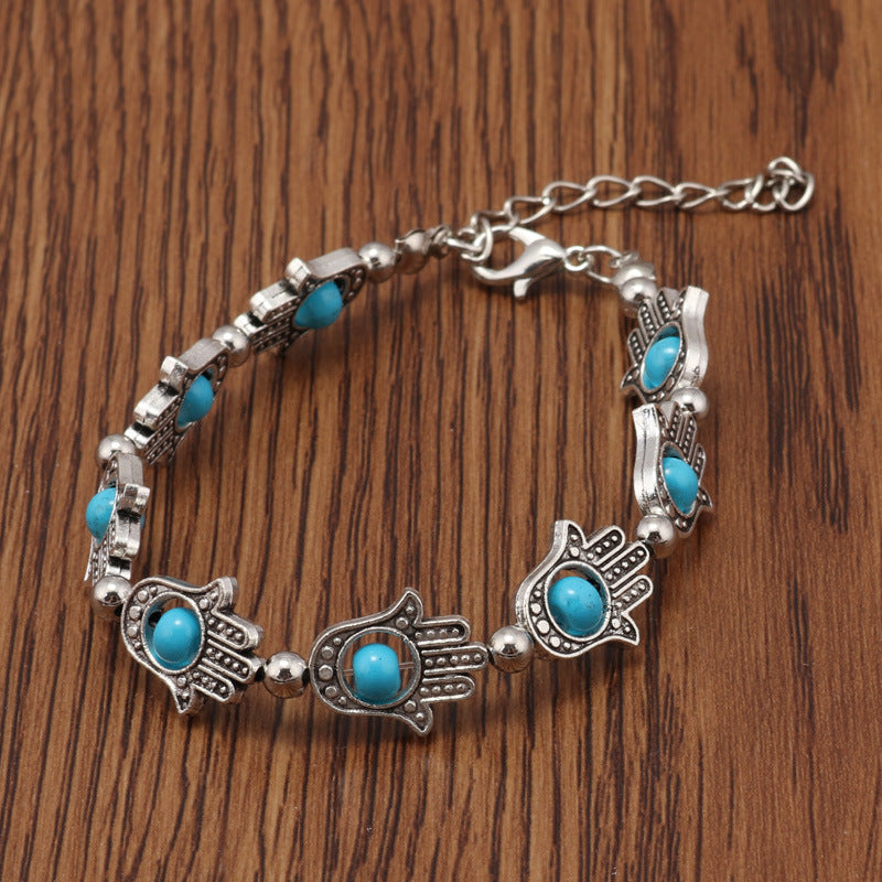 Hamsa Metal Charm Bracelet