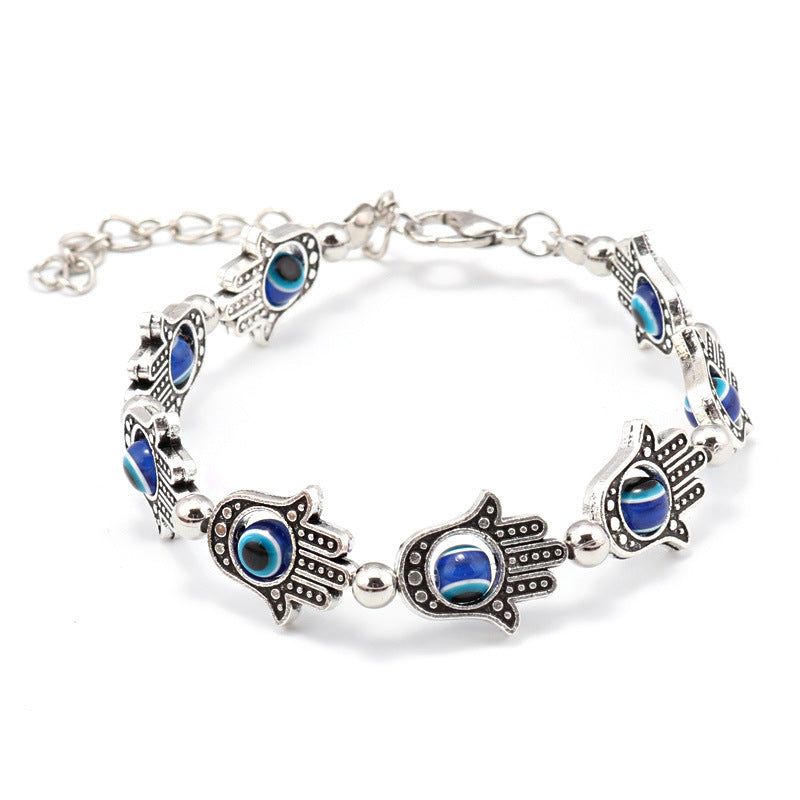 Pulseira de charme de metal hamsa