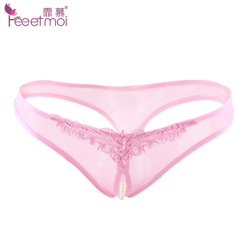 Peekaboo Pearl Strand Thong Panty