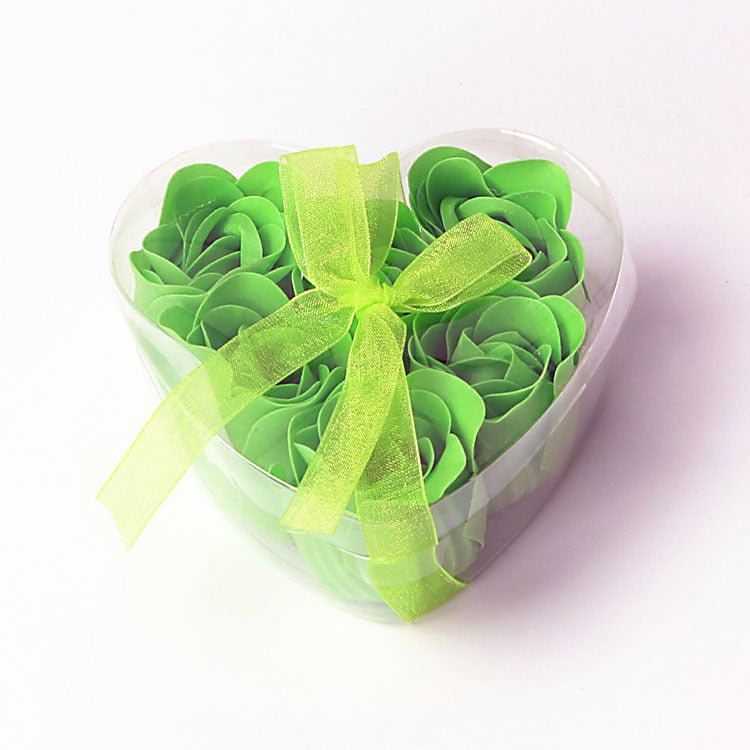 6 Artificial Rose Heart Box with Ribbon - THEONE APPAREL