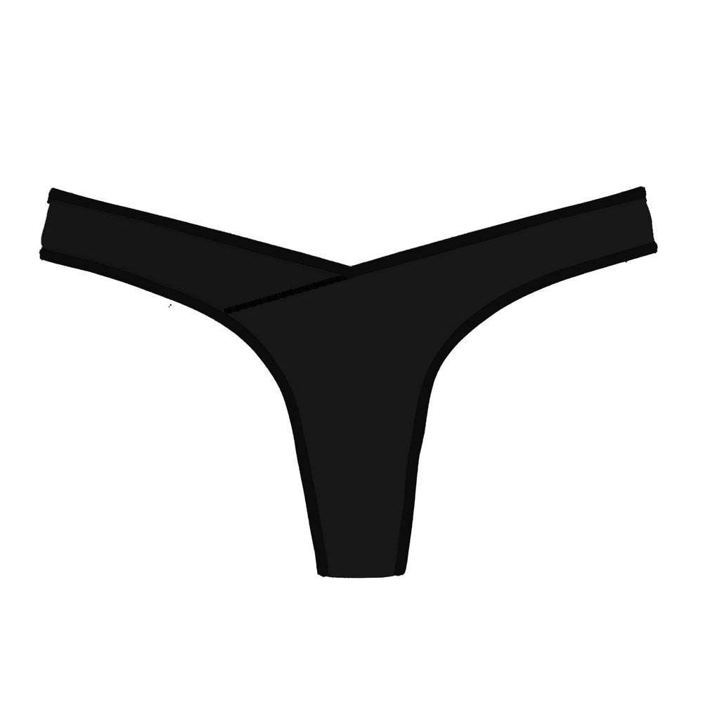 Trimmed Crisscross Thong Panty