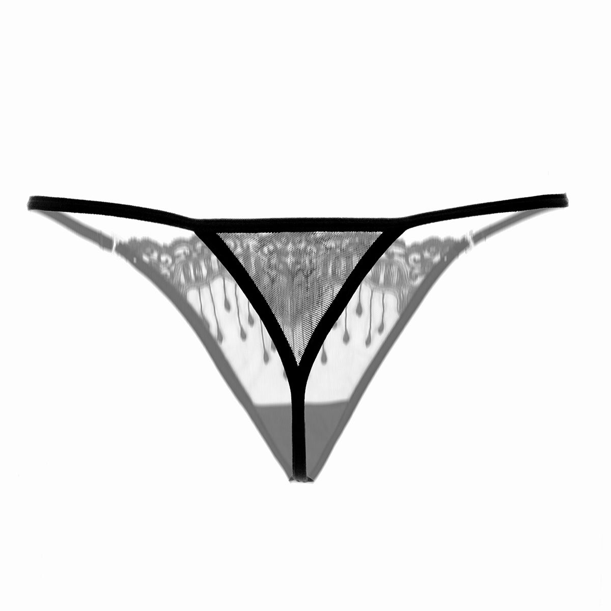 Jewel Drops Lace Applique Thong