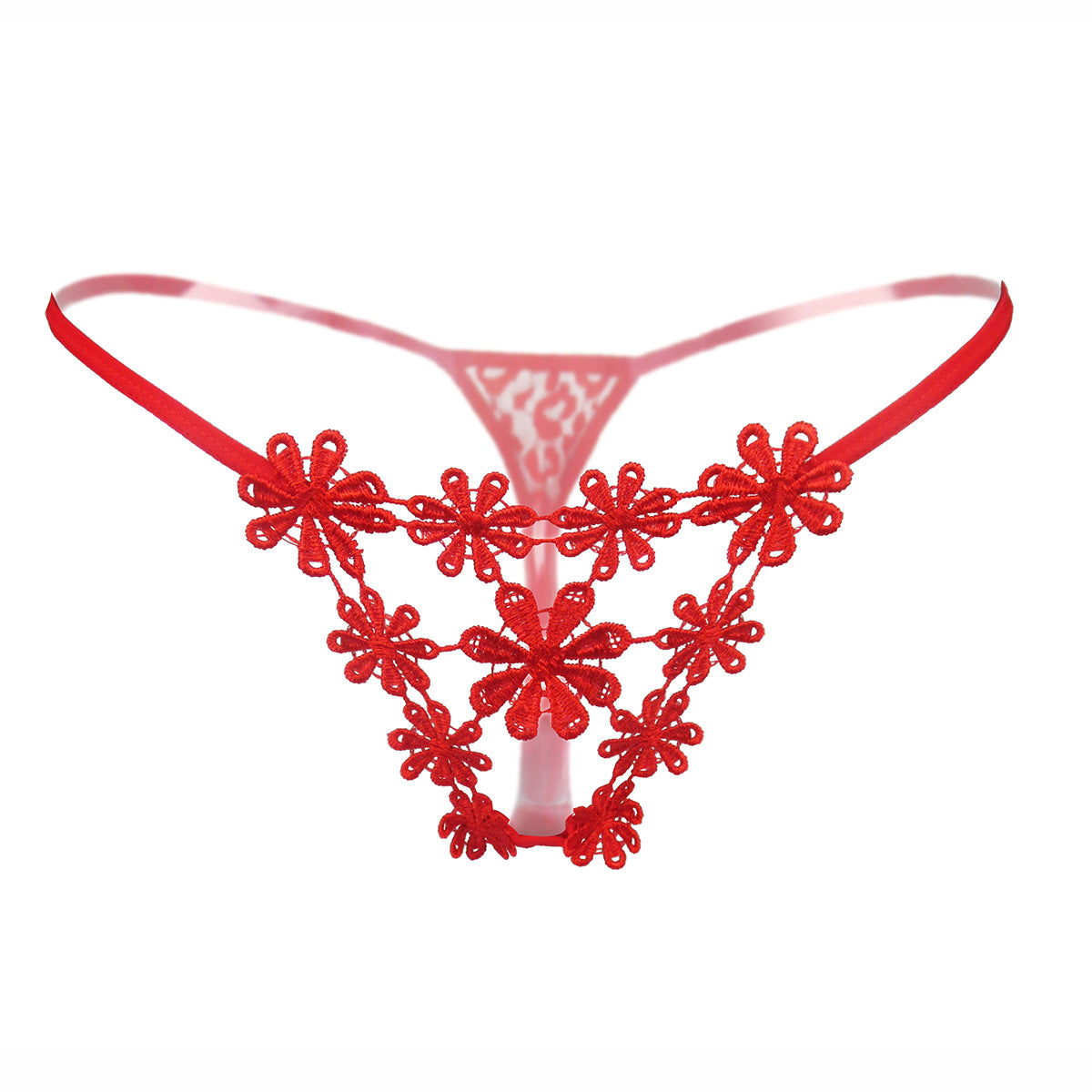 Flower Embroidery Micro Thong Panty