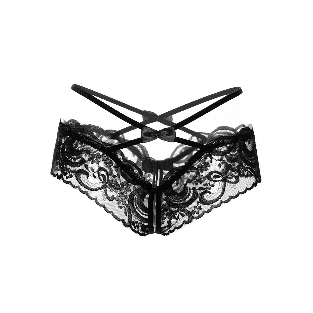 Crisscross Hip Strap Crotchless Panty - Theone Apparel