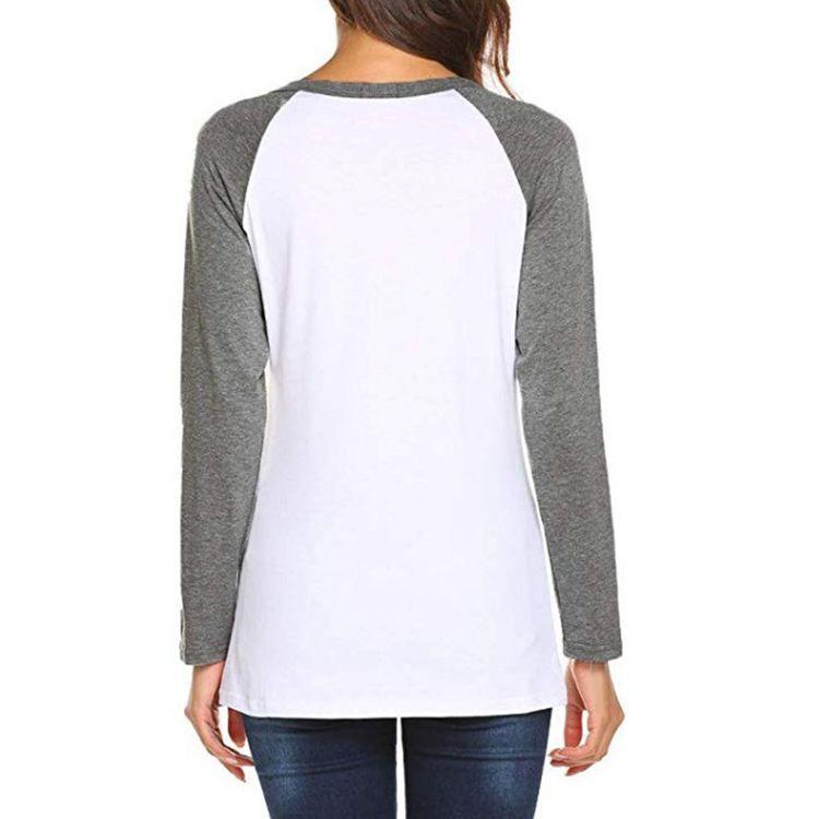 Two-Tone Notch Neck Raglan Tee