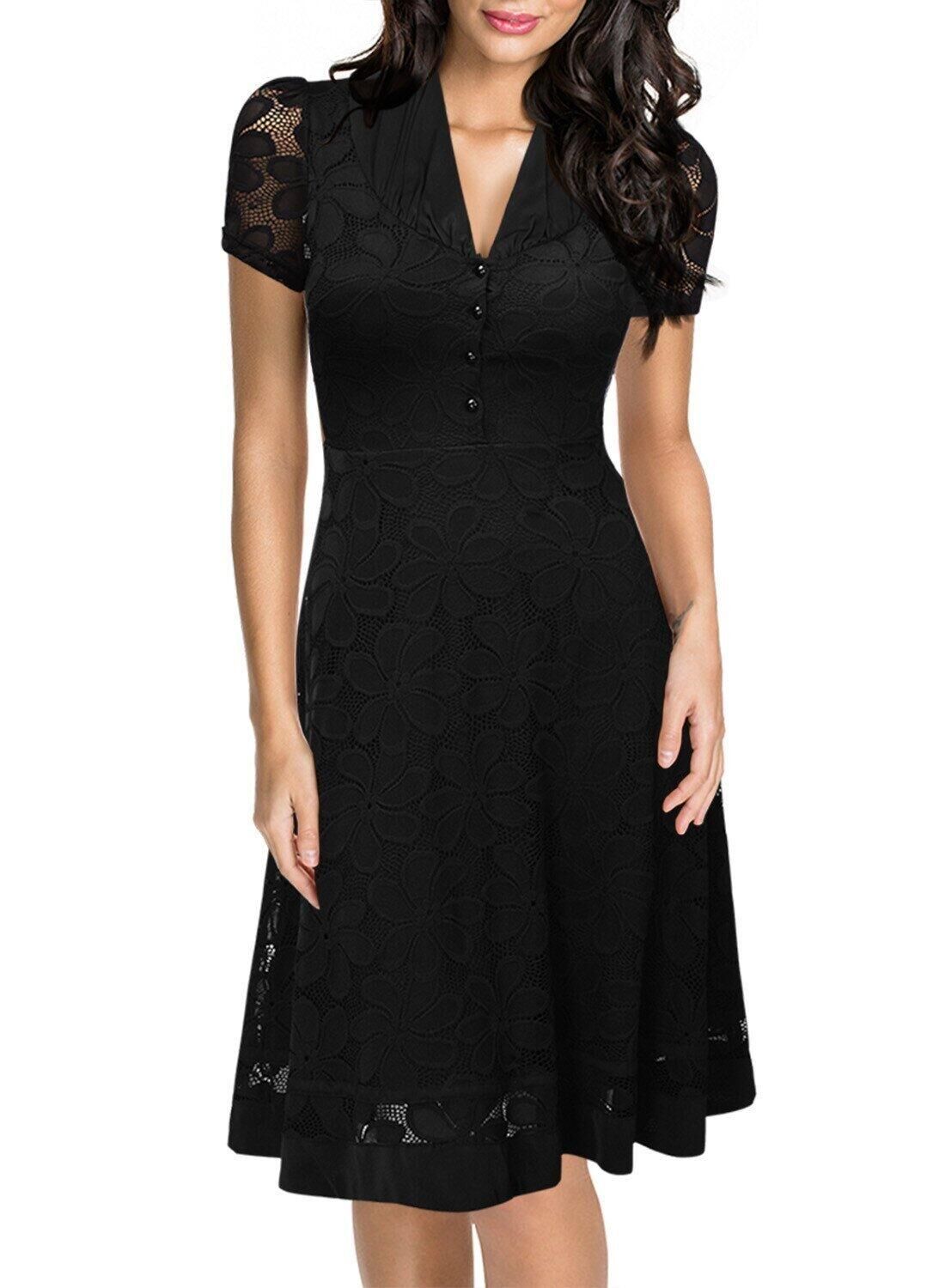 Romantic Lace Little Black Dress