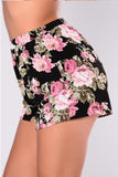 Lounge-Shorts mit Vintage-Blumendruck