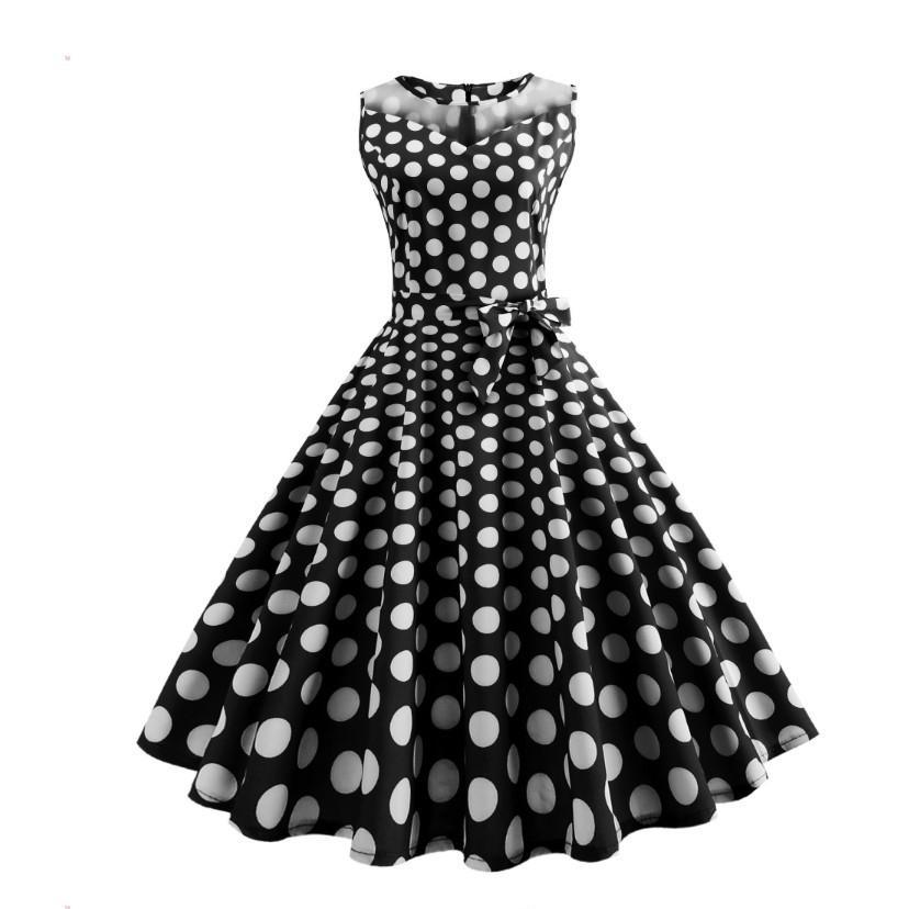 Pop Trends Polka Dot Print Kleid