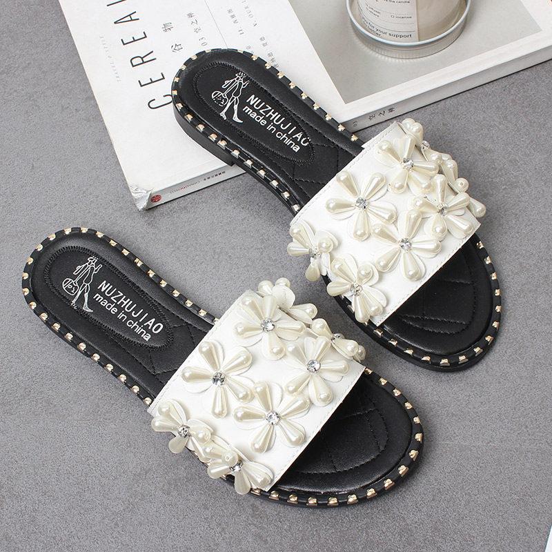 Daisy Dot Slip On Slider Sandals - Theone Apparel