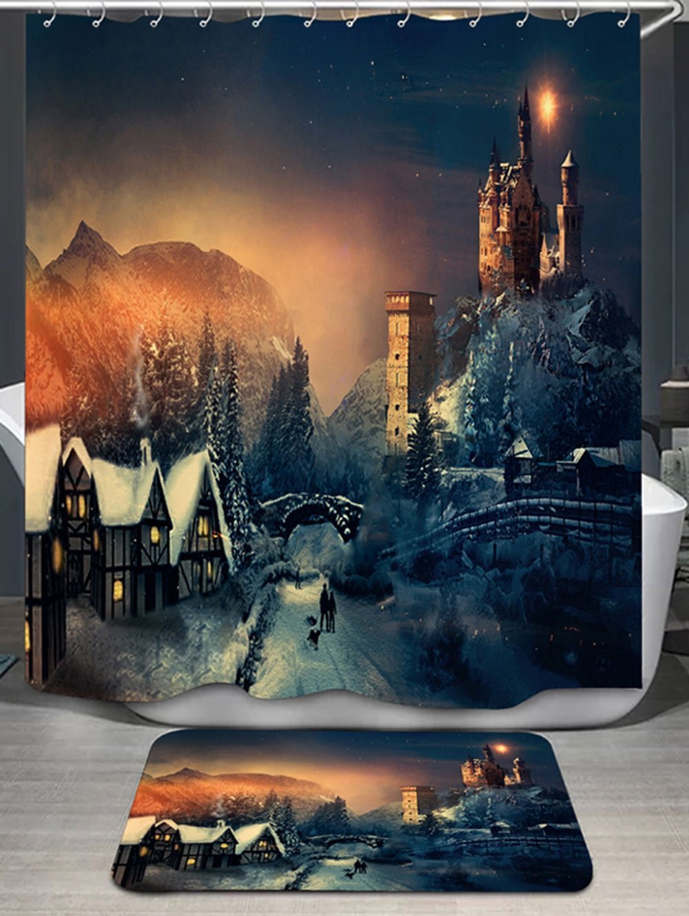 Fairy Tale Shower Curtain And Rug-Fairy Tale-Theone Apparel