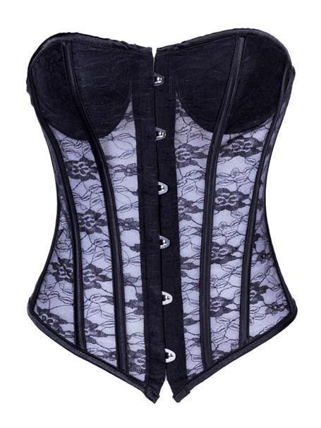 Full Cup Waist Cincher Corset-Black-Theone Apparel