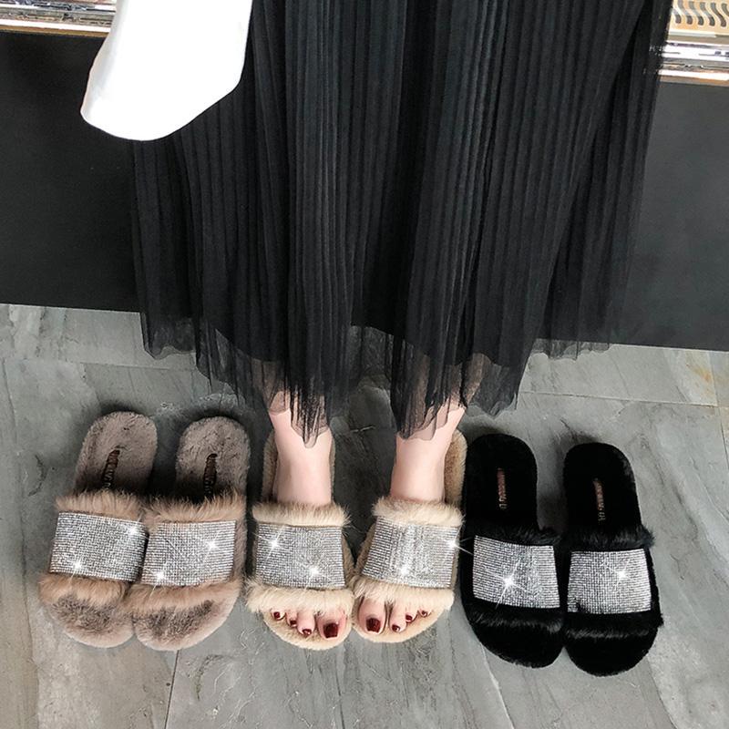 Glam Vibes Fur Lined Slippers - Theone Apparel