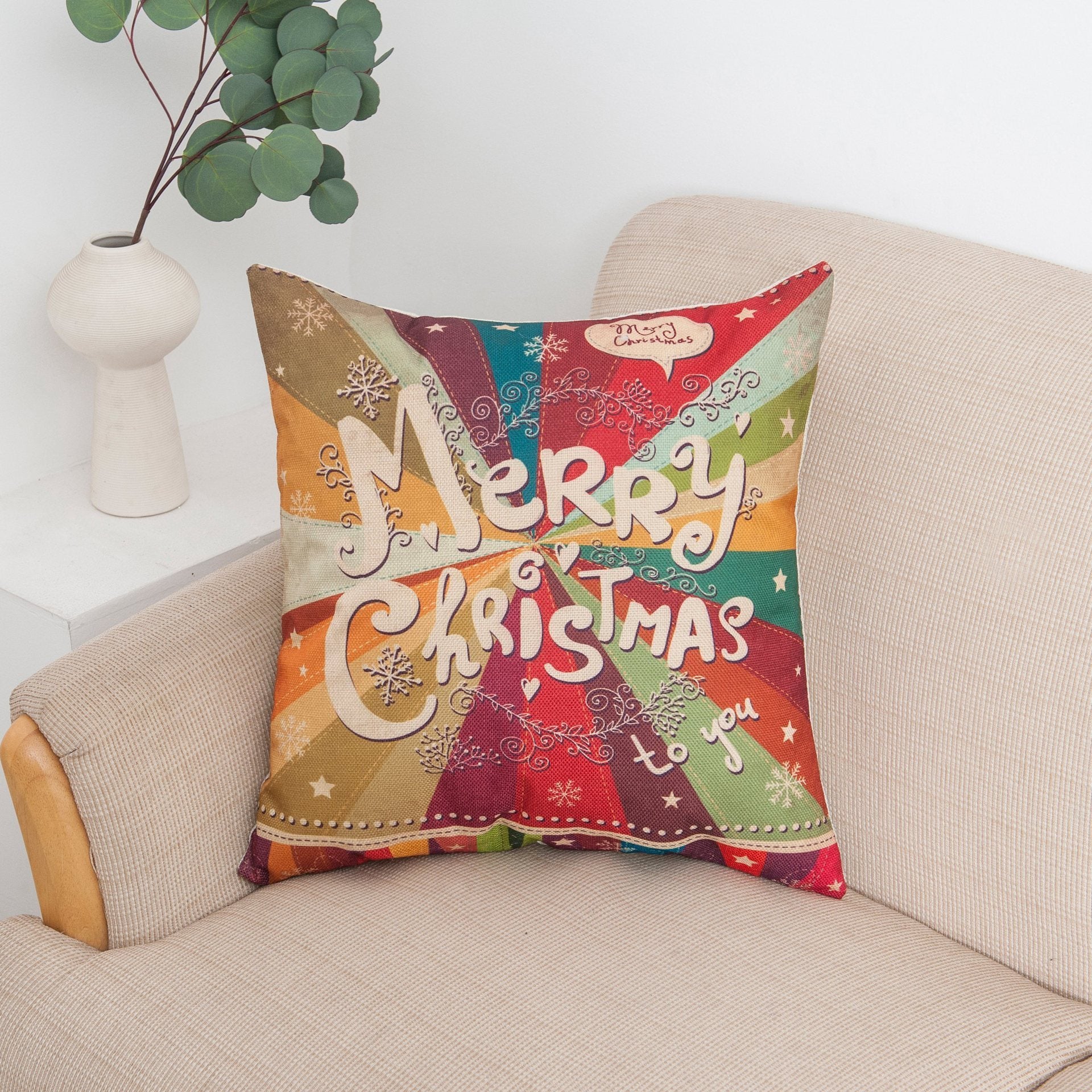 Happy Holiday Christmas Pillow Covers-601-0015-S12-Theone Apparel