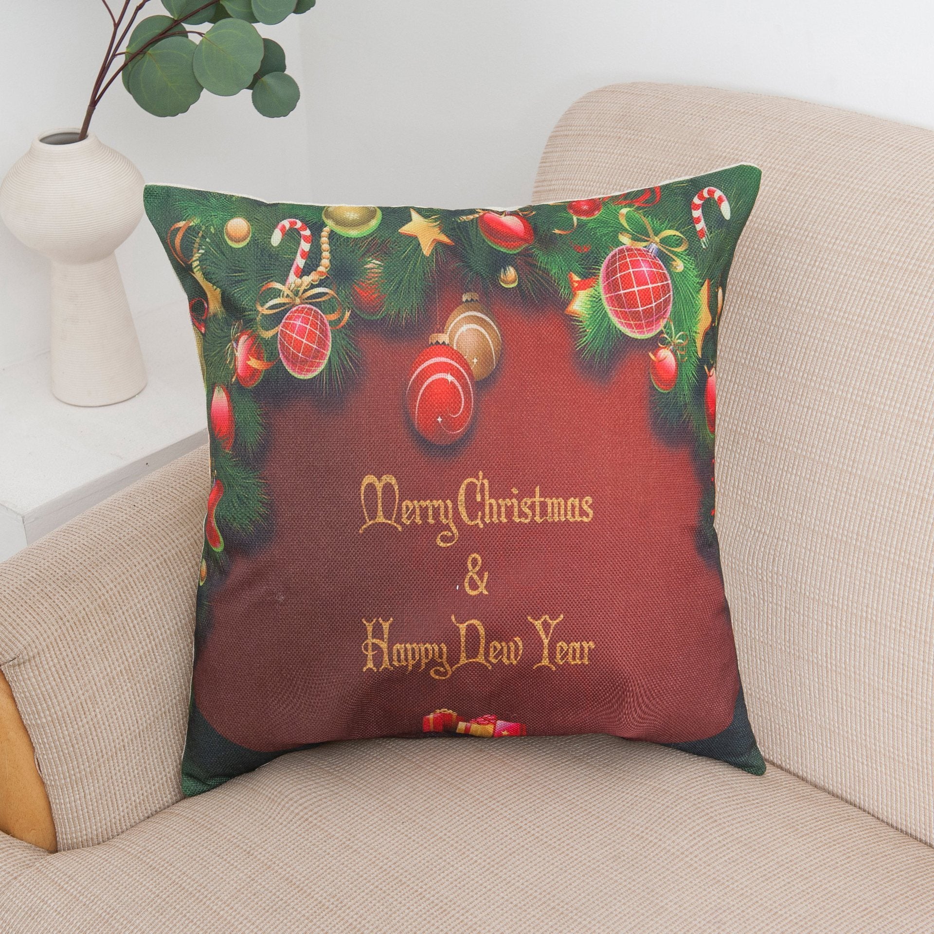 Selamat Liburan Sampul Bantal Natal