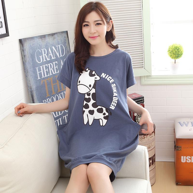Happy Kitty Nightie Sleep Shirt-Style 6-Theone Apparel