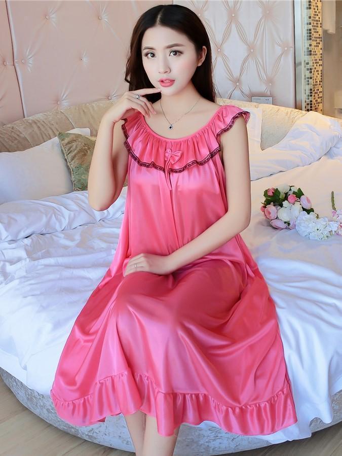 Ruffled Sleeveless Nightie Dress