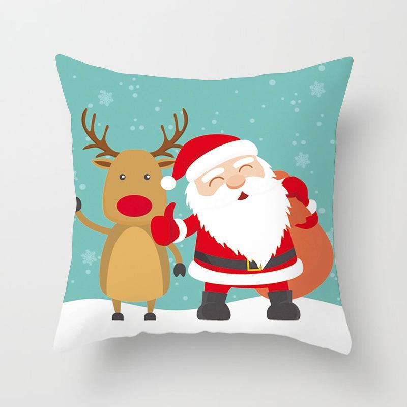 Ice Blue Christmas Themed Pillow Covers-601-0059-S4-Theone Apparel