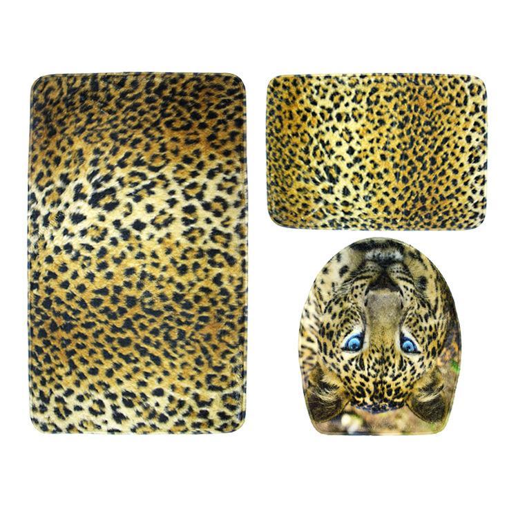 In the Wild Animal Print Bath Mat Set-621-0010-S5-Theone Apparel