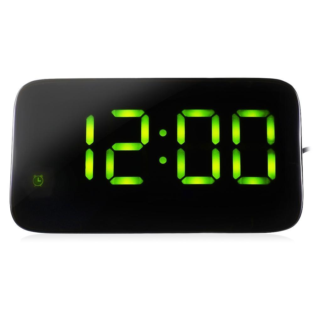 LED Digital Alarm Clock With Voice Control-Green-Theone Apparel