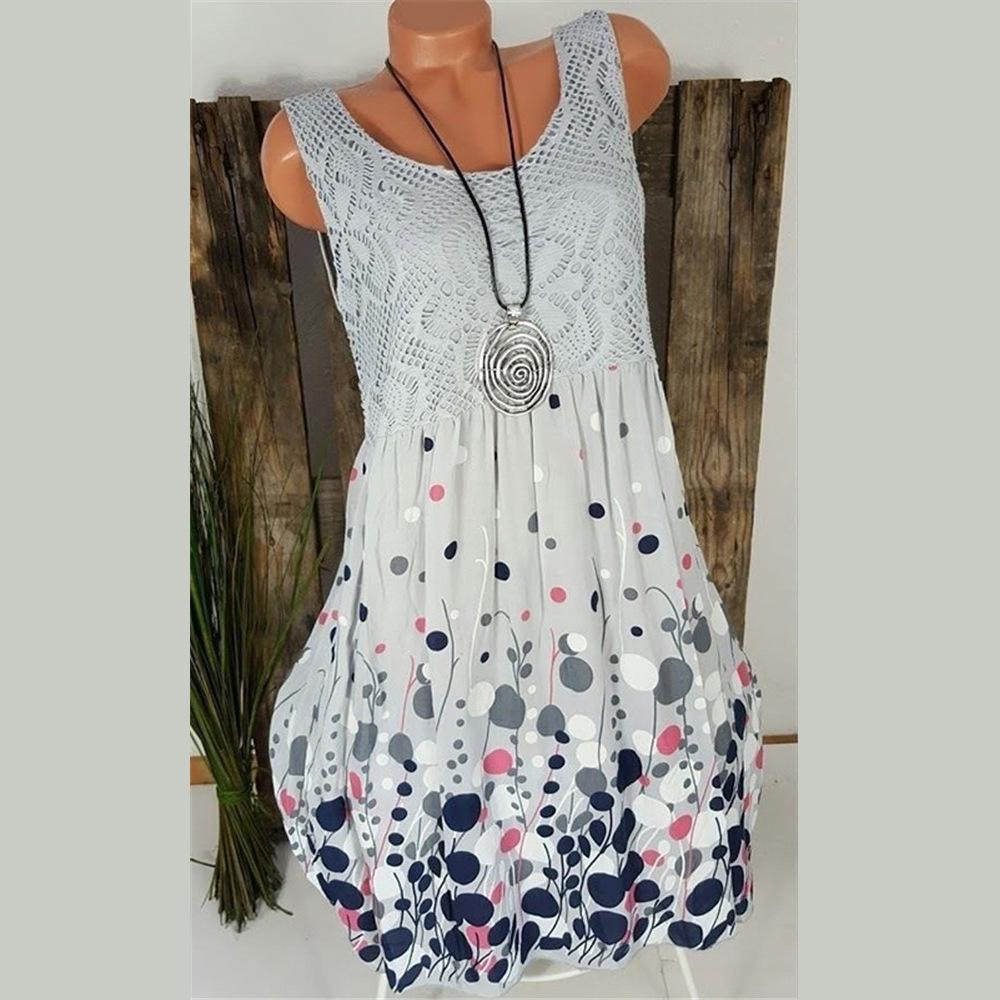 Lacy Dots Strapless Summer Dress