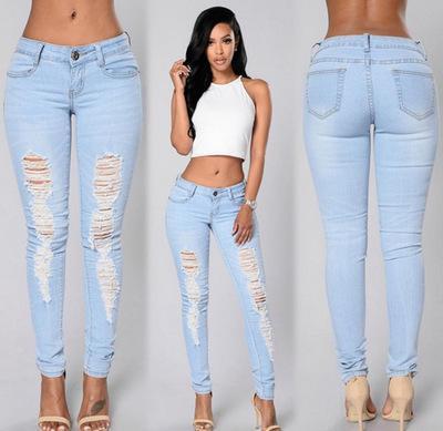 Ripped Light Wash Skinny Jeans